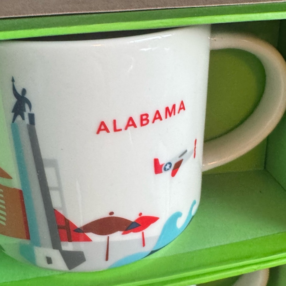 Alabama Themed Mug - White and Red